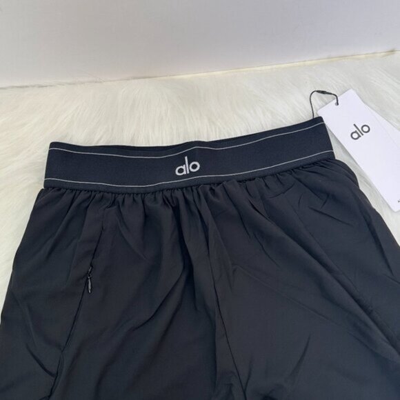 Alo Black Double Layer Sports Shorts Women's Size M - Picture 2 of 9